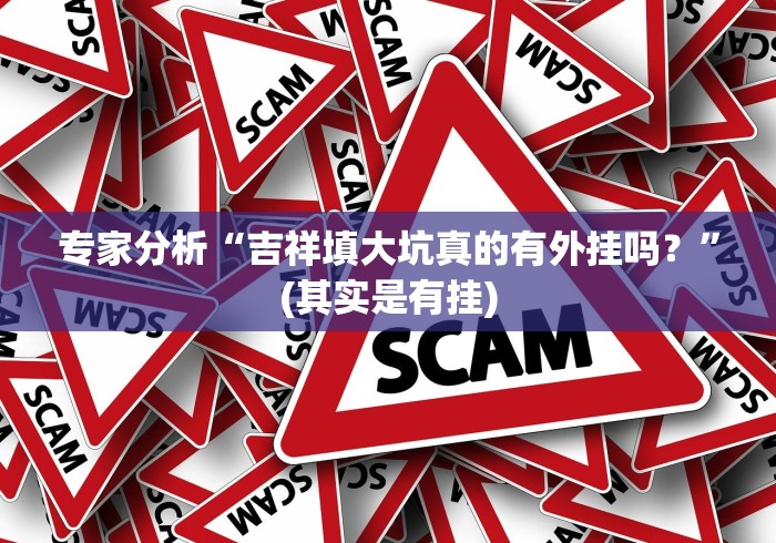 专家分析“吉祥填大坑真的有外挂吗？”(其实是有挂)